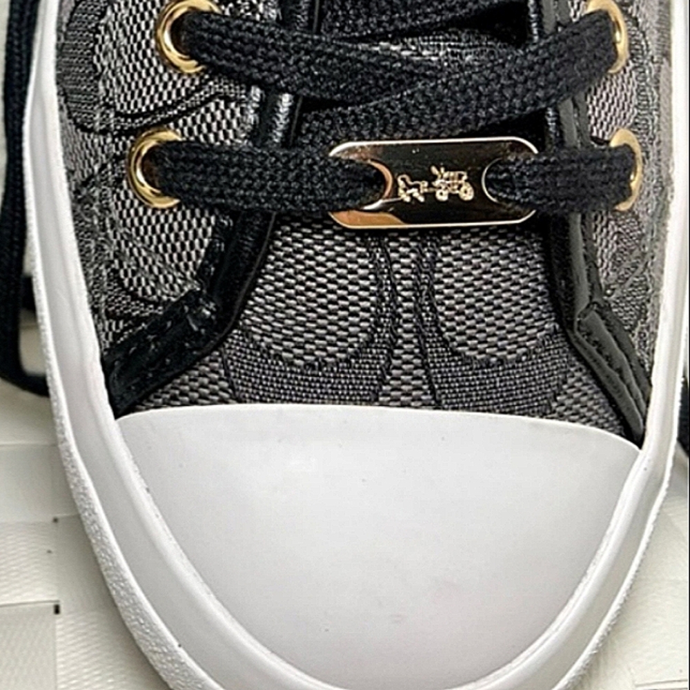 COACH Empire Outline C/Nap Signature Logo Lace Up CC Sneakers EUC - Picture 9 of 14